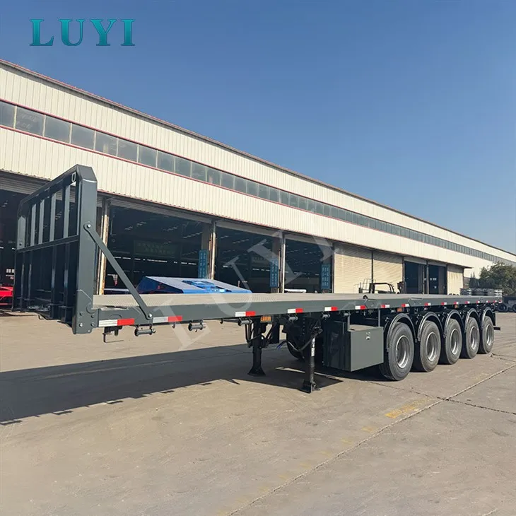 13,6M Container Transport 5 Axle Flatbed Semi Trailer