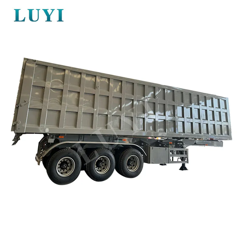 4 Axle Hydraulic Grain Dumping Rear End Dump Tipper Semi Trucks Trailer for Trucks