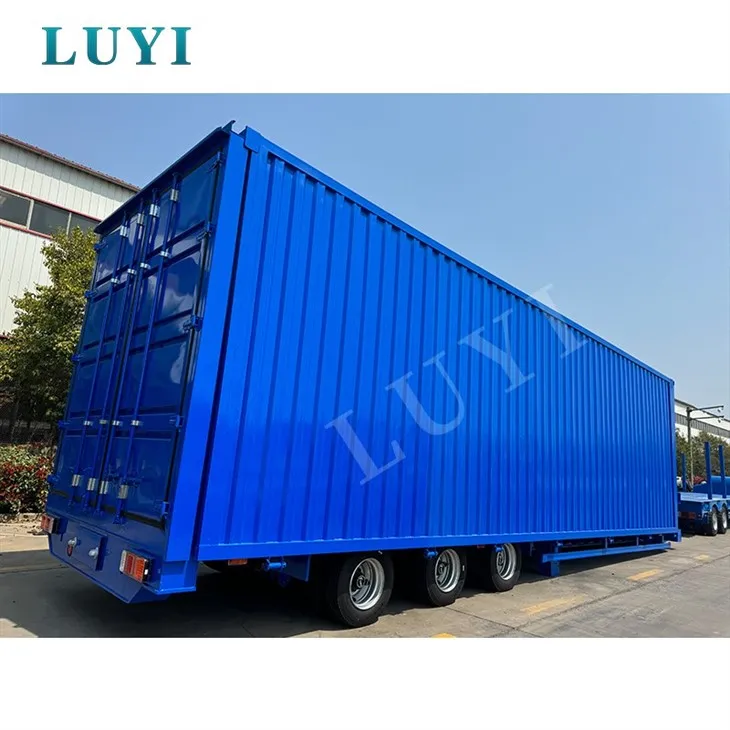 60-80 Ton Steel-Cargo Heavy Low Bed Transport Trailer high quality