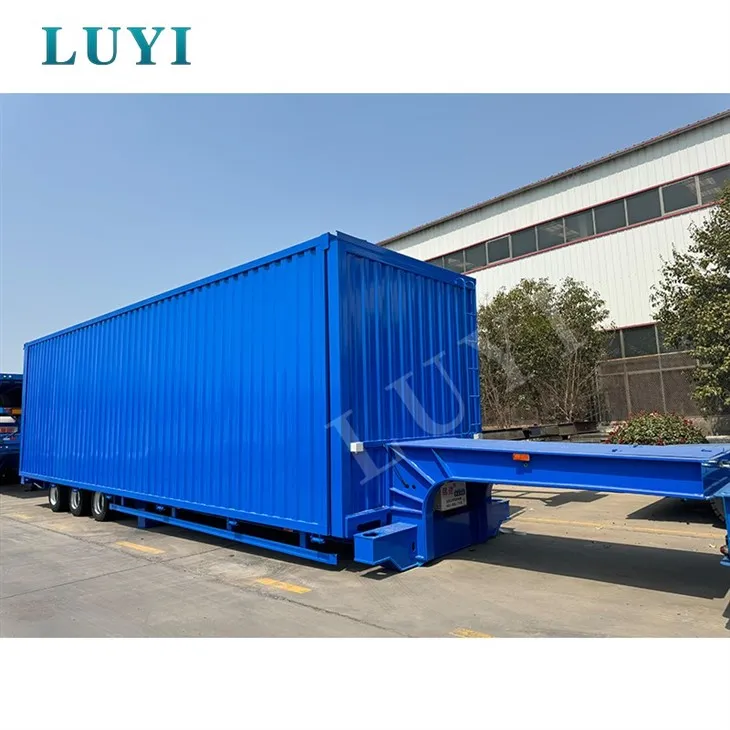 60-80 Ton Steel-Cargo Heavy Low Bed Transport Trailer suppliers