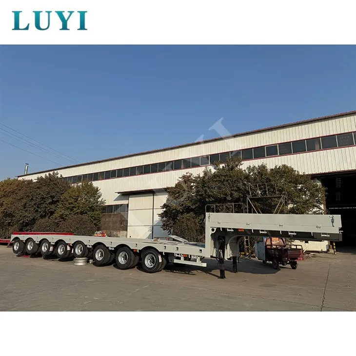 8-axle 80-ton Retractable Low-bed Semi-trailer With Air Suspension suppliers