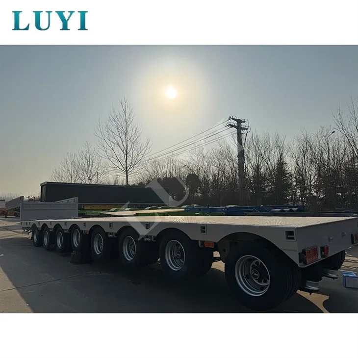 8-axle 80-ton Retractable Low-bed Semi-trailer With Air Suspension manufacturers