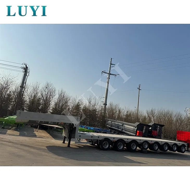 8-axle 80-ton Retractable Low-bed Semi-trailer With Air Suspension manufacturers