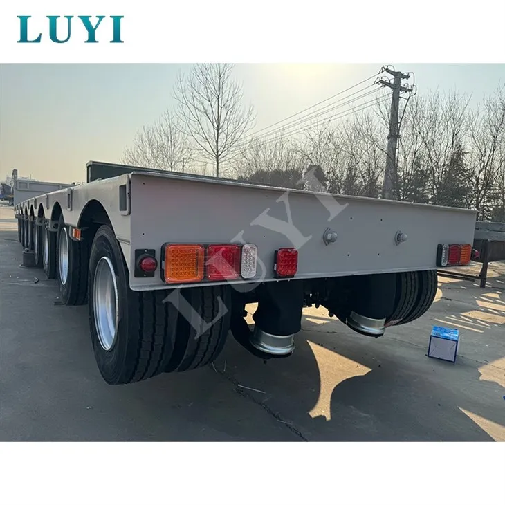 8-axle 80-ton Retractable Low-bed Semi-trailer With Air Suspension high quality