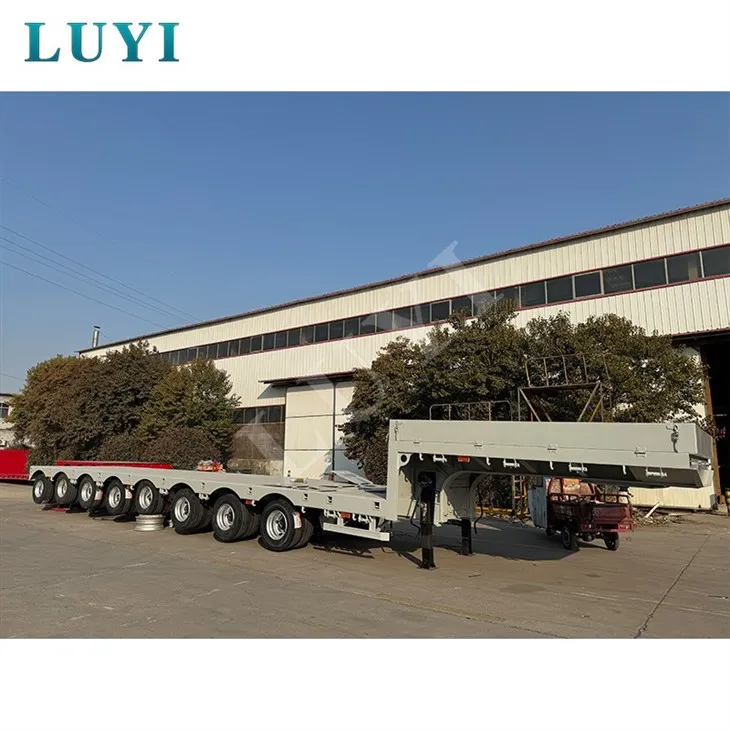 8-axle 80-ton Retractable Low-bed Semi-trailer With Air Suspension price