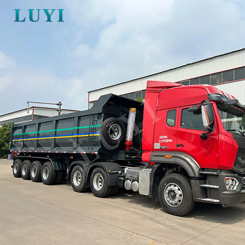 Ολοκαίνουργιο ημιρυμουλκούμενο 4-αξόνων 100-ton U-τύπου υδραυλικό πίσω εκφόρτωσης,