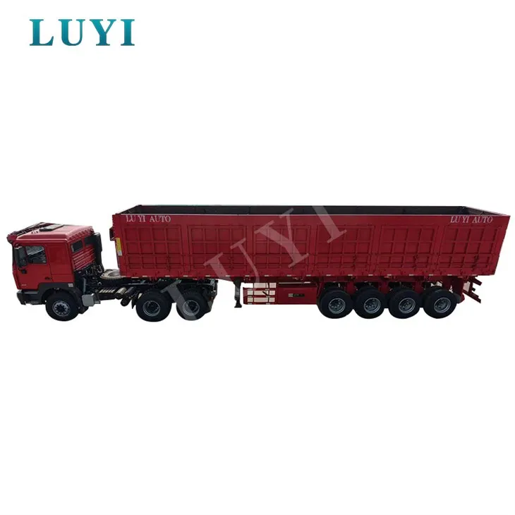 Ημι-ρυμουλκούμενο Red Side Tipper Semi Trailer υψηλής αντοχής