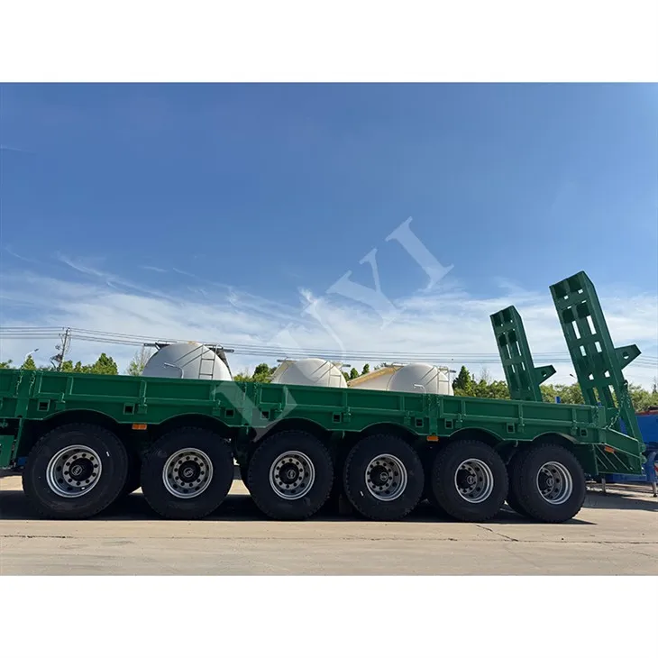 Εμπορευματοκιβώτιο φορτηγών με ρυμουλκούμενο επίπεδο κρεβατιού 6 αξόνων υψηλής ποιότητας