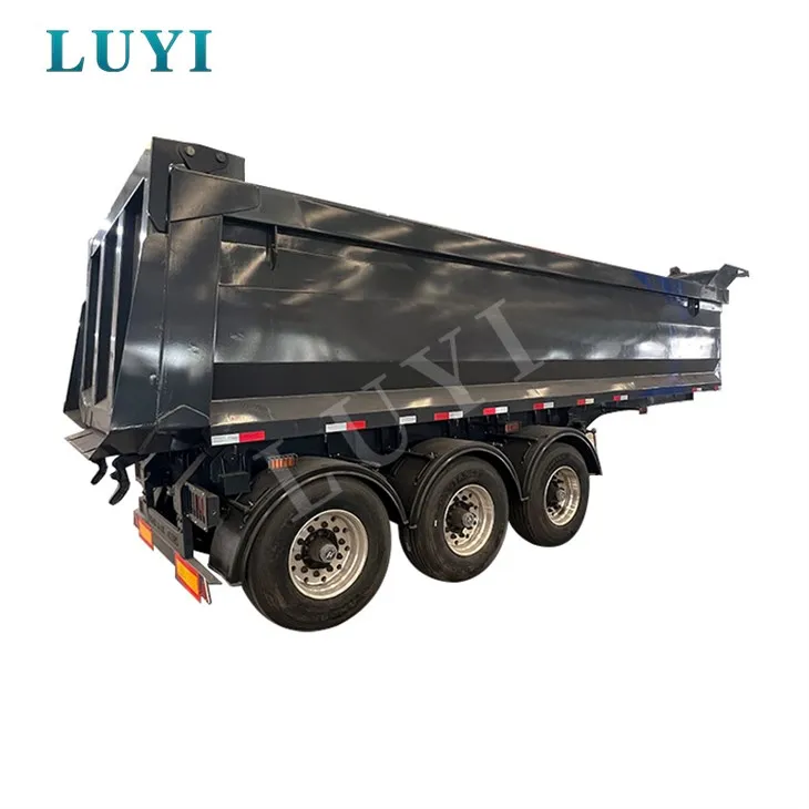 Tri Axle Hydraulic Rear Dump Semi Trailer Bulk Cargo