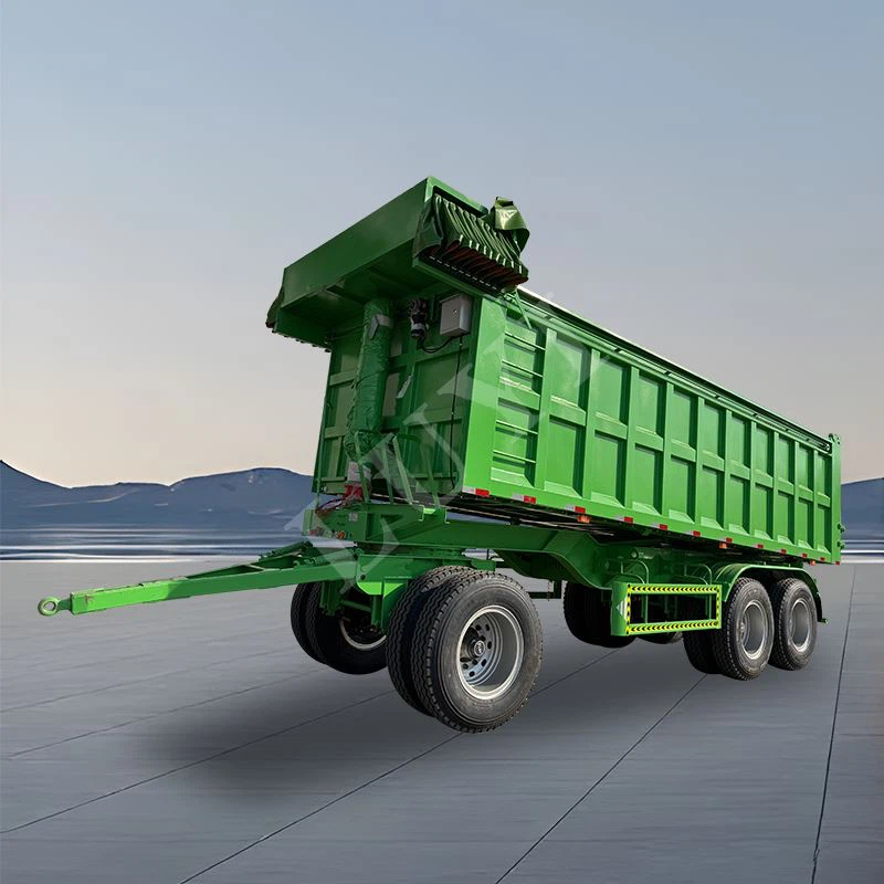 Δύο - άξονα ορθογώνια 30/50 κυβικά πίσω εκφόρτωση Semi - ρυμουλκούμενο